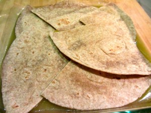 These tortillas will become enchiladas